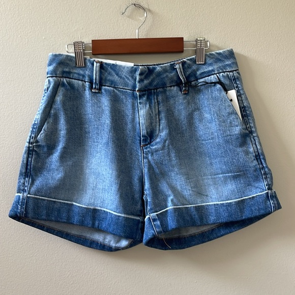 Oat New York Cloud Luxe Denim Classic Cotton High Waist Blue Jean Shorts Sz 27 - Picture 3 of 13